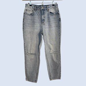 Ksubi Playback Karma High Rise Jeans, Light Vintage Wash, Distressed Knees